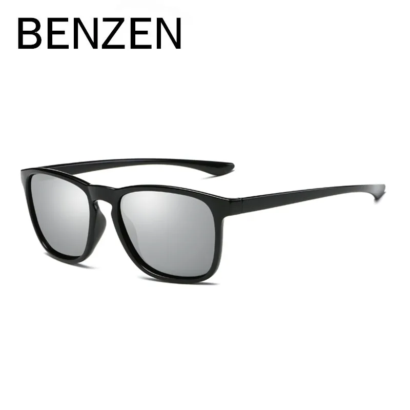 Бензола поляризованных солнцезащитных очков Для мужчин Красочные УФ 400 мужские солнцезащитные очки для вождения, зеркальные очки-авиаторы, Oculos Gafas с Чехол 9217