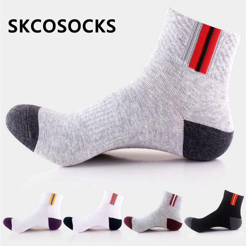 SKCOSOCKS 5 пар/партия хлопковые мужские впитывающие носки пот дезодорант без пятки