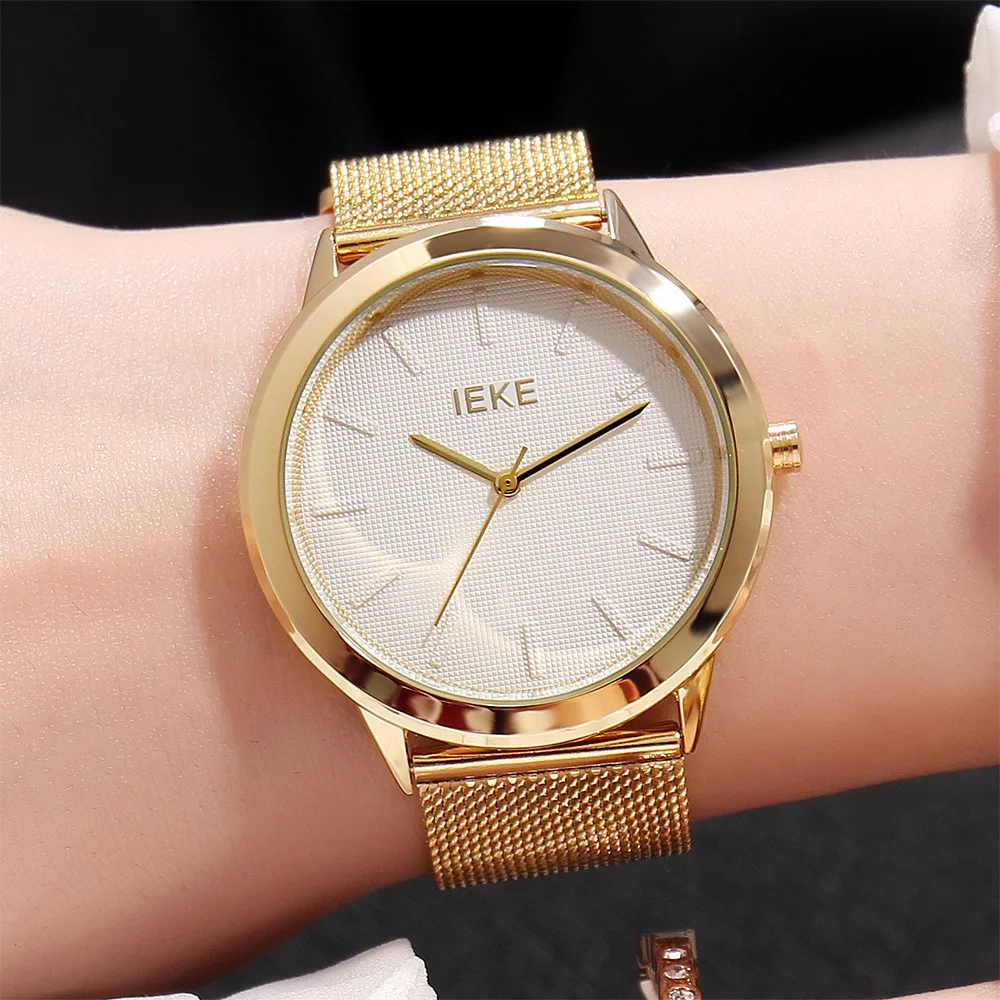 

women's watch IEKE brand women watches quartz women watches simple stainless steel quartz woman wristwatches waterproof clock