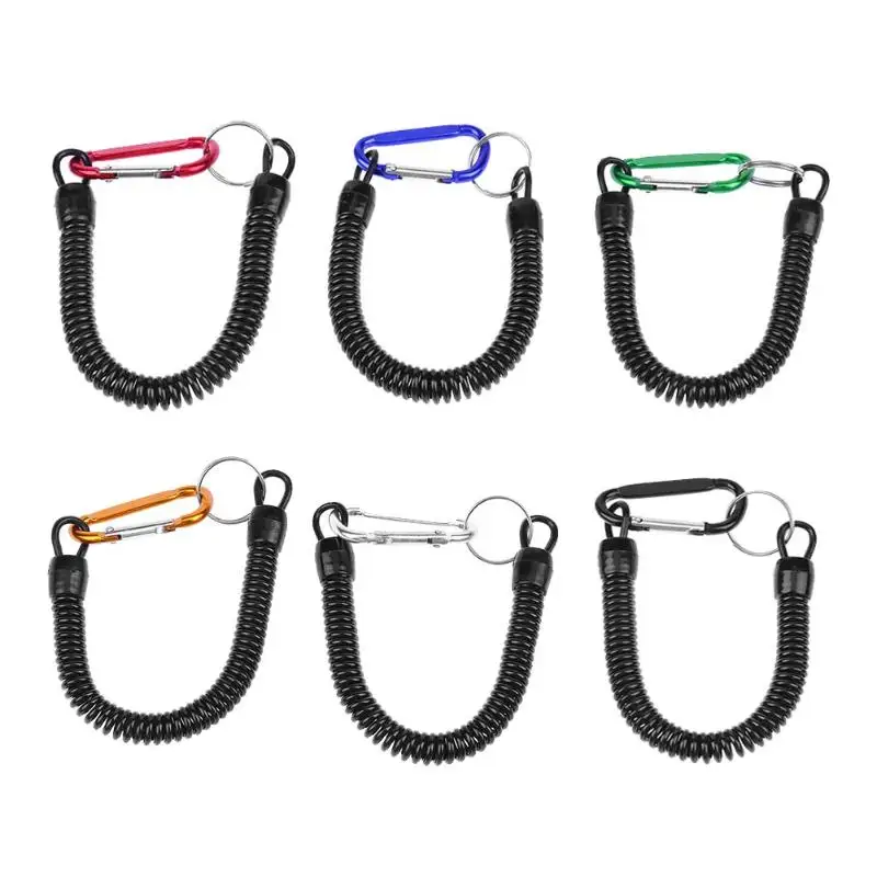 135CM Elastic Fishing Ropes Coiled Fish Missed Rope Rod Reel Protective Rope Line Fishing Tackle Outdoor