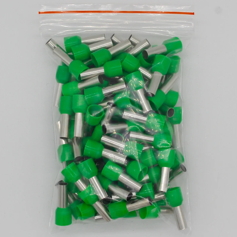 E10-12 csöves Hőszigetelés szigetelt Célállomási kezelési költségek 10MM2 Vezeték vezeték csatlakozó 100pcs/pack Hőszigetelés Hullámosság Félévi csatlakozó E-