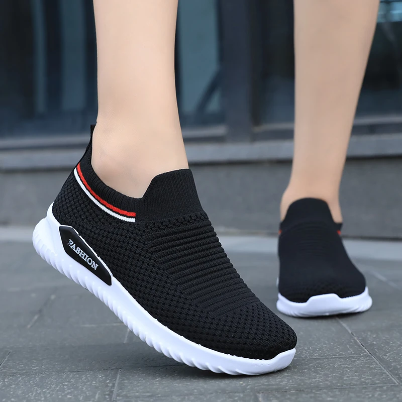 Sneakers Women Sport Shoes Lace-Up Beginner Rubber Fashion Mesh Round Cross Straps Flat Sneakers Running Shoes Casual Shoes (16)