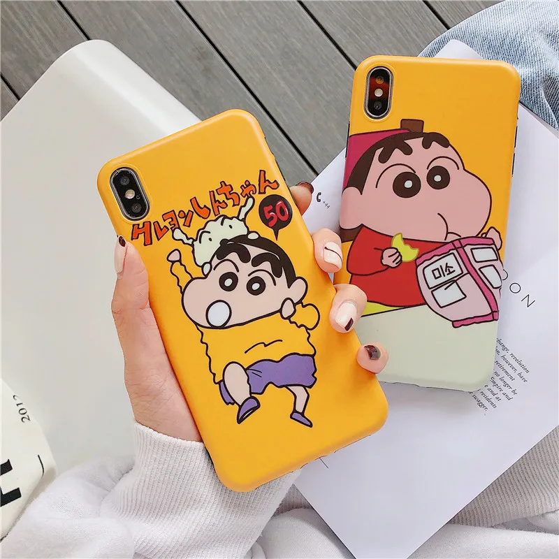 Cute Cartoon Crayon Shin chan Phone Cases For iPhone 8 7 6S 6 S Plus Case Silicon Soft TPU Cover X XS MAX XR |