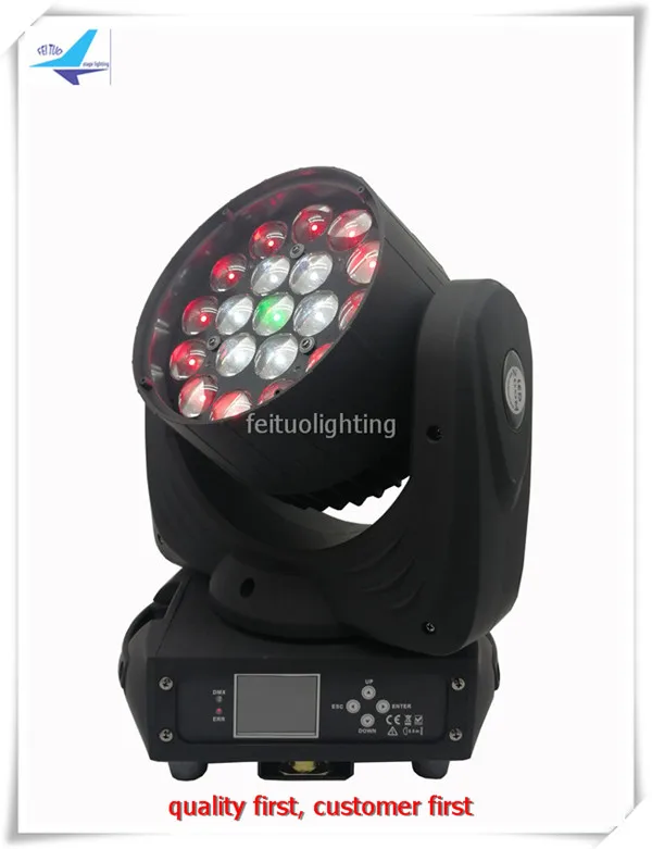 Новый диско свет 6xlot Flycase Lyre Zoom Led движущаяся головка 19x15 Вт 4в1 RGBW Луч голова мыть