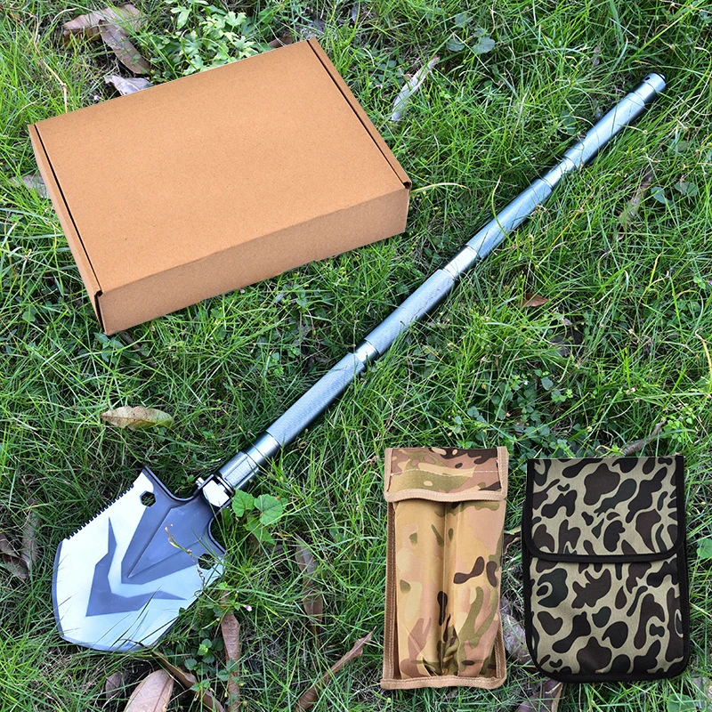 New Multi-function Shovel Outdoor Camping Engineer Shovel Car Folding Portable Equipment Garden Tools with a Free Bag