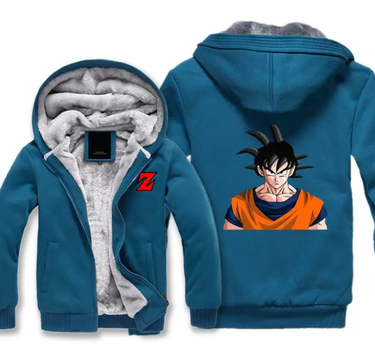 Anime *Winter Coat Dragon Ball Z Son Goku Thicken Jacket Fleece Sweater Hoodies
