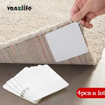 

vanzlife fixed carpet super viscous double-sided adhesive strong mat tape anti-slip paste ground non-woven tape 4 pieces a lot