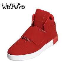 Breathable Men Fashion Flat Shoes Suede Creepers Casual Solid Shoes Leisure High Top Skate Shoes for Men Chaussure Homme