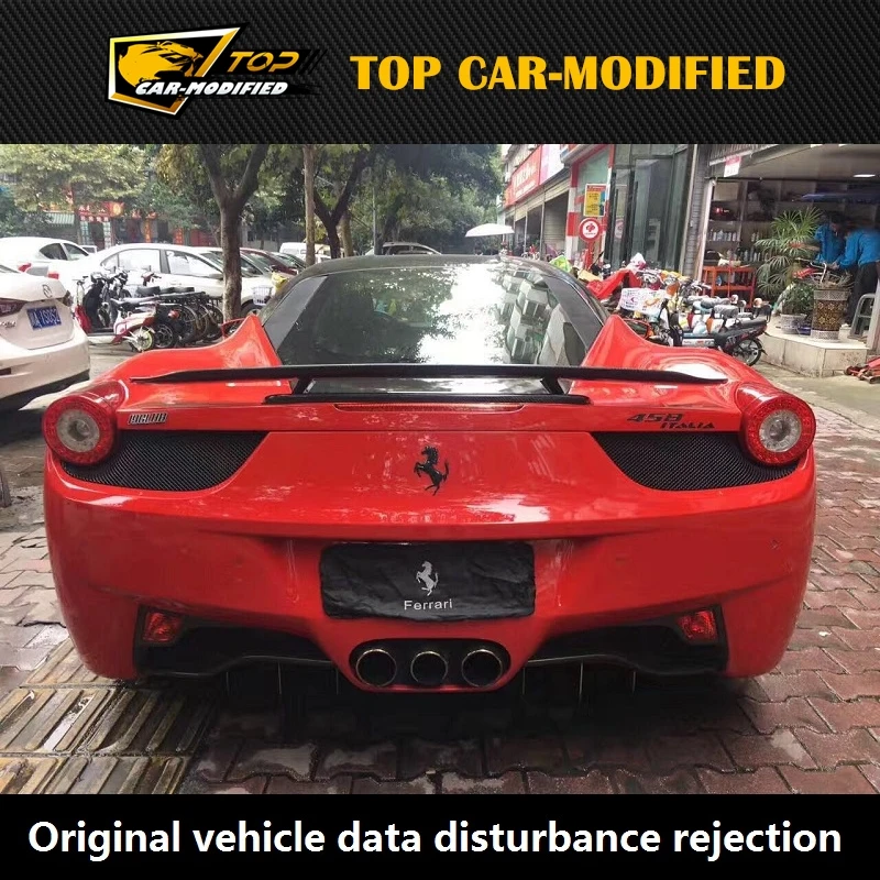 

Free Shipping Carbon Fiber Car Rear Trunk Racing Wing Spoiler for Ferrari 458 to Novitec