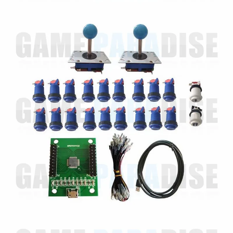 

arcade DIY kit with usb encoder 2pcs Zippy Joystick and 20 Pcs American Push Buttons For Multicade MAME Jamma Game