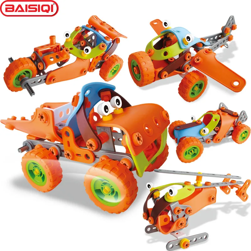 

BAISIQI 2017 Trending Flexible Tool Assembly toy with Screw Nut Wrench Screwdriver for boy Kid Pretend Play DIY Montessori toy
