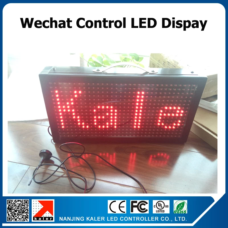 

TEEHO one led display board wechat control system with synchronous control card scrolling message love sign