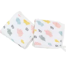 1 шт васойоли красочные напечатанные тряпки 30*30 см Муслин Хлопок 6 слоев носовой платок с белым краем мягкое детское полотенце