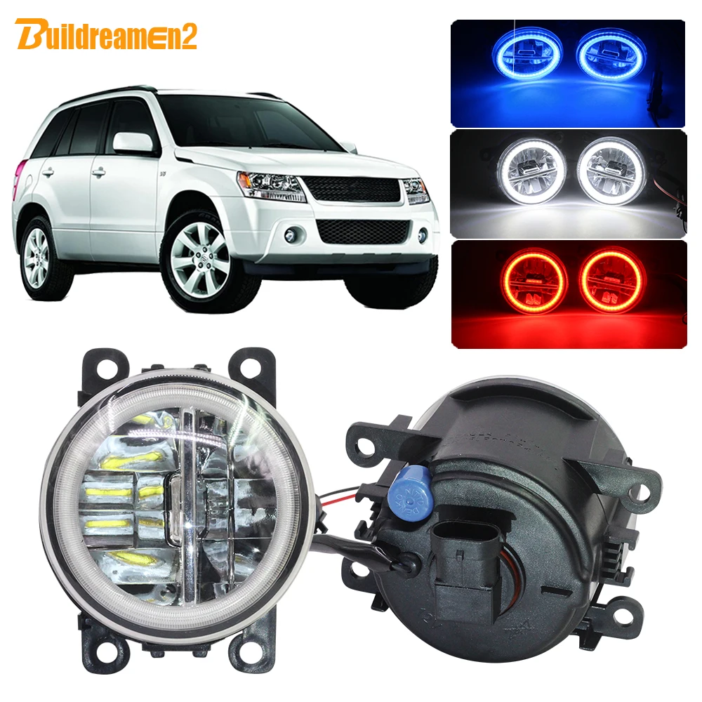

Buildreamen2 Car 4000LM LED Fog Light H11 Angel Eye Daytime Running Light DRL 12V For Suzuki Grand Vitara 2 / II JT 2005-2015