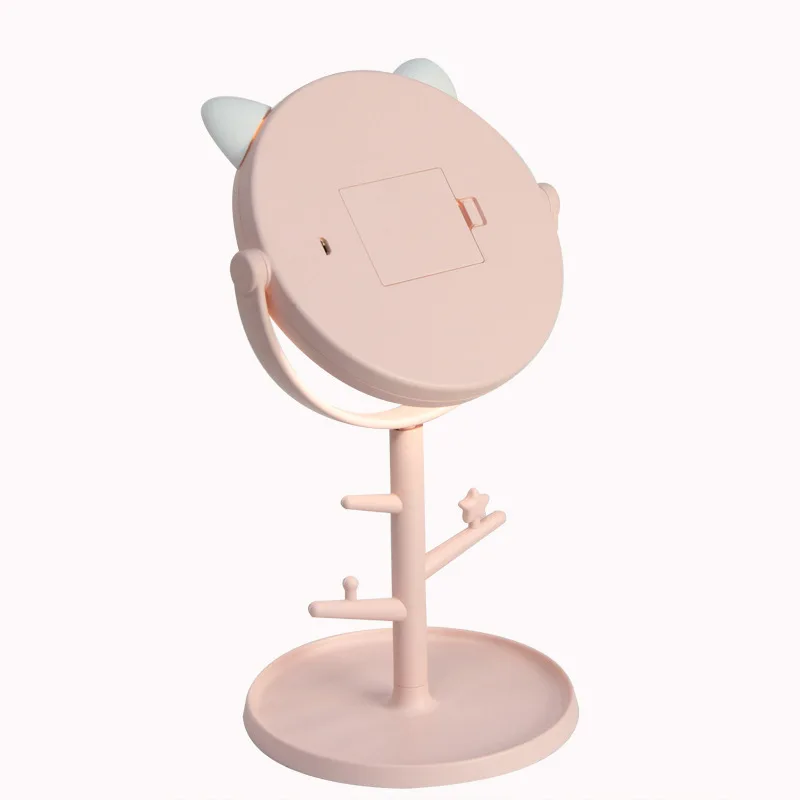 Billige Make up Spiegel mit LED Kosmetik Spiegel mit Touch Dimmer Schalter Batterie Betrieben für Tabletop Bad Schlafzimmer Reise