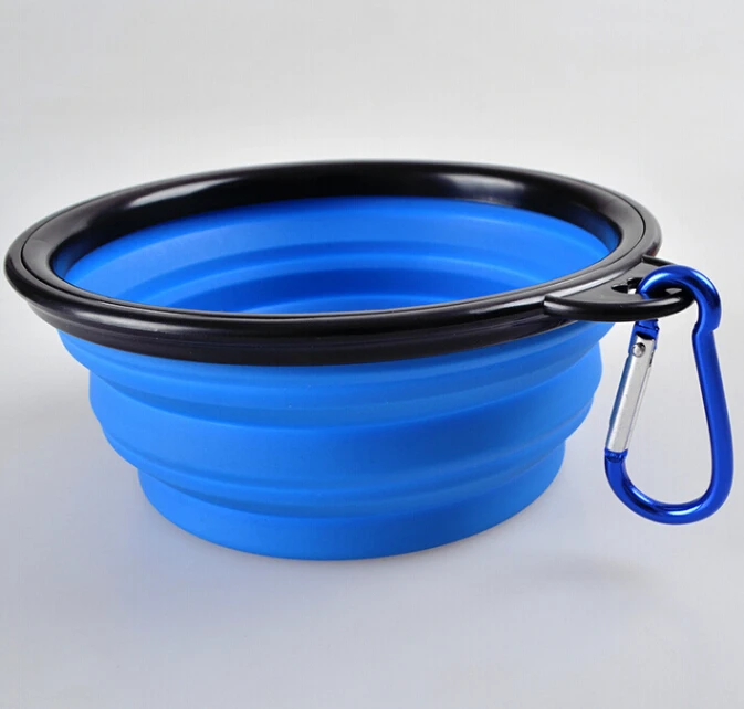 New Arrive Silicone Dog Bowl Travel Bowl Dog Snack Bowl with Keychain