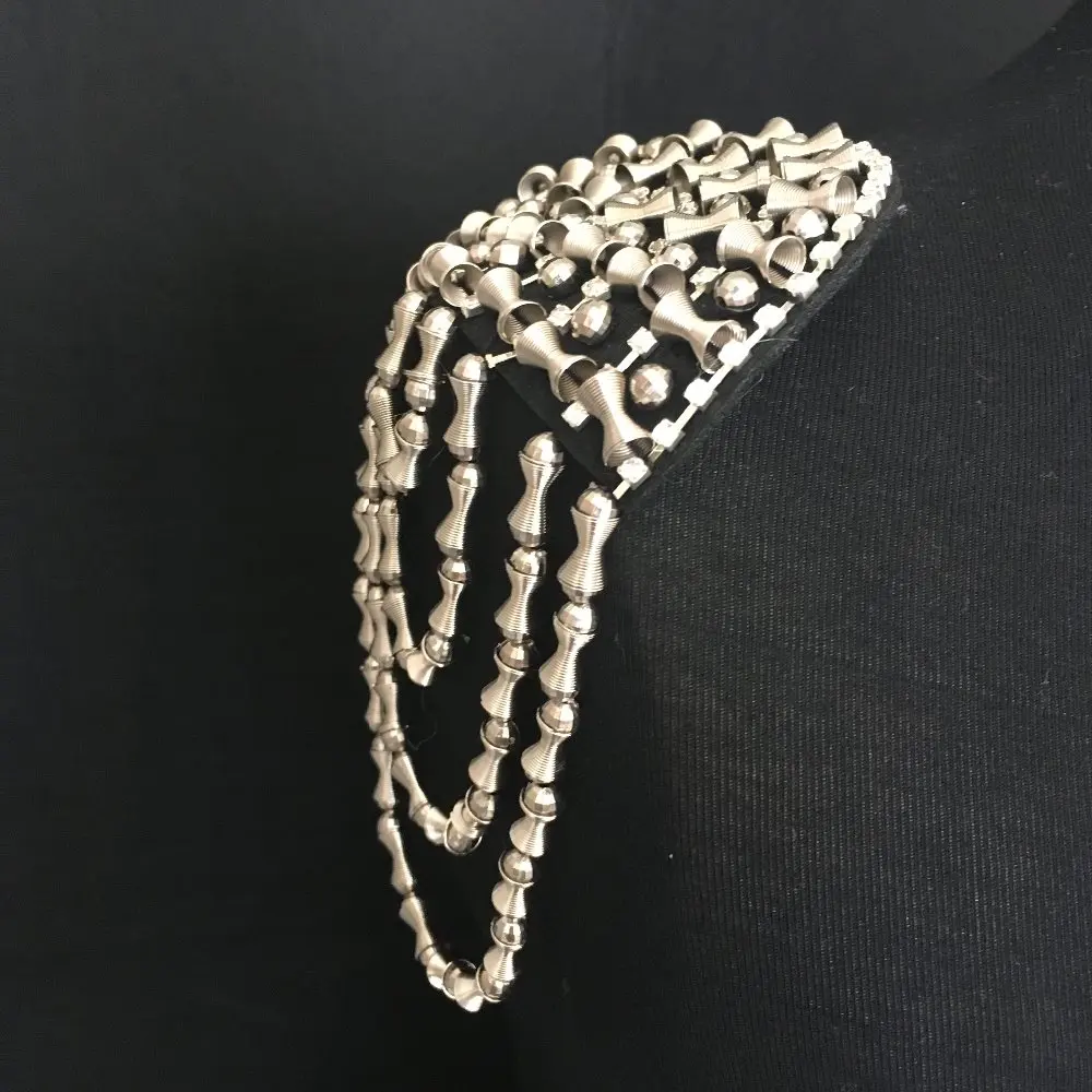 

Handmade A61BC 1piece epaulette jewelery tassel shoulder brooch epaulet /epaulettes show perform accessories/pin