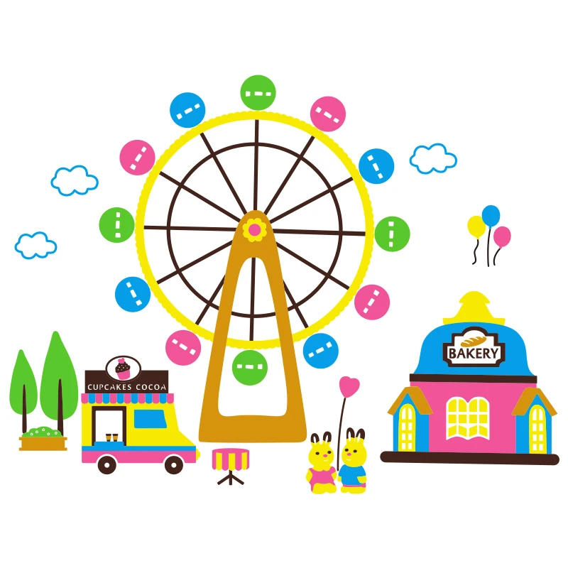 Детский рисунок колеса обозрения