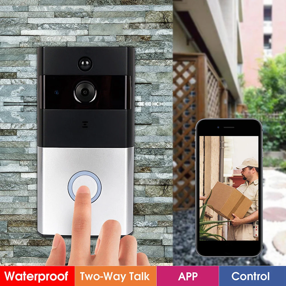 

Wireless Indoor Intercom House Bell Smart DoorBell Camera Wifi Remote Surveillance PIR Motion Sensor IOS/Android Compatible