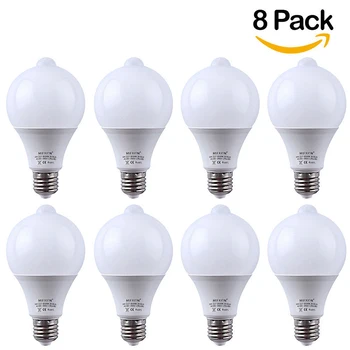 

8PCS 9W PIR Motion Sensor Light E27+ Light Control Motion Sensor LED Bulb Auto Smart Led PIR Infrared Body Sound Lamp