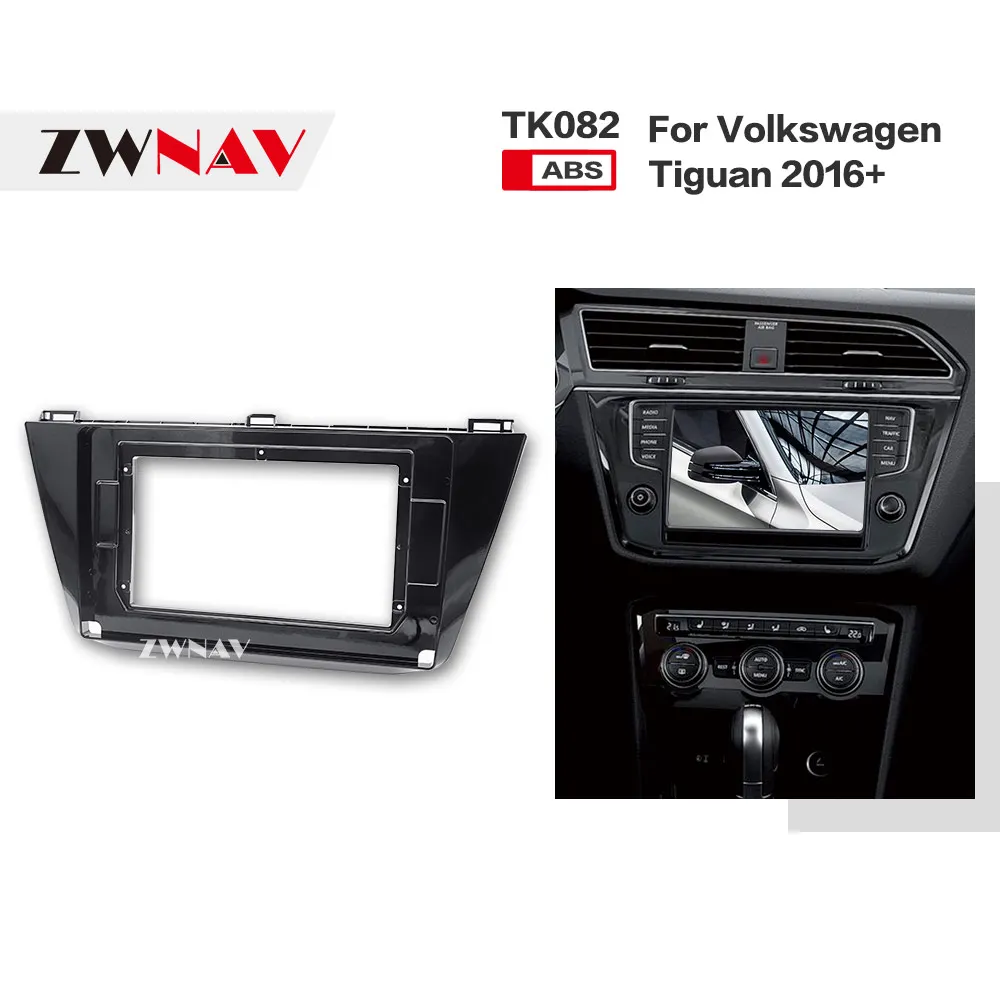 

ZWNAV Car Double Din Frame radio Fascia Panel DVD Dash Interior Trim for Volkswagen Tiguan 2016 2017 2018 2019