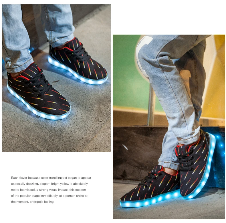 Детская обувь с подсветкой Lightning Повседневное дети света обувь для мальчиков и девочек USB Перезаряжаемые свет ботинка дети тапки Размеры 25- 44