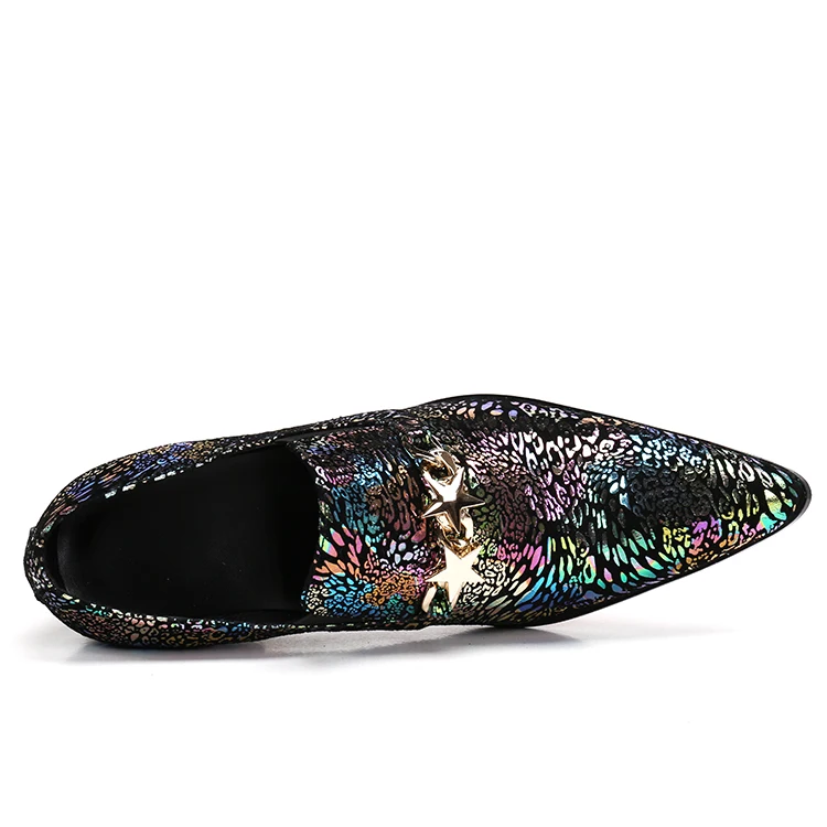 Zapatos Christia Genuino Bling Hombres Boda Moda Negocios La Vestido Multiple Hebilla Cuero Con Lujo De Estilo Estrella Bella 4qx4vS