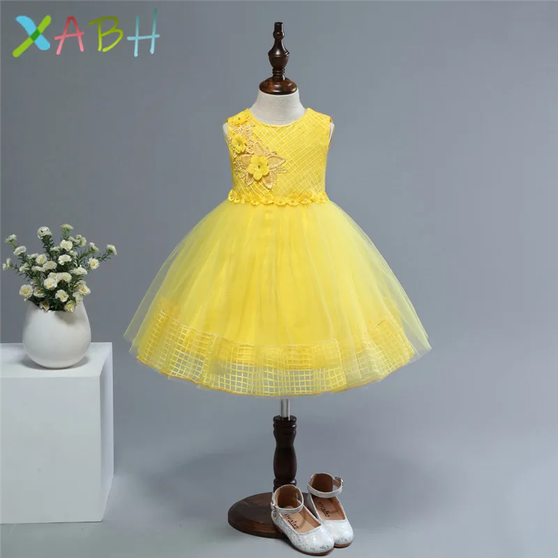 

EAZII Lace Teenagers Kids Girls Wedding Short Dress elegant Princess Party Pageant Dress Formal Sleeveless Girls Dress Clothes