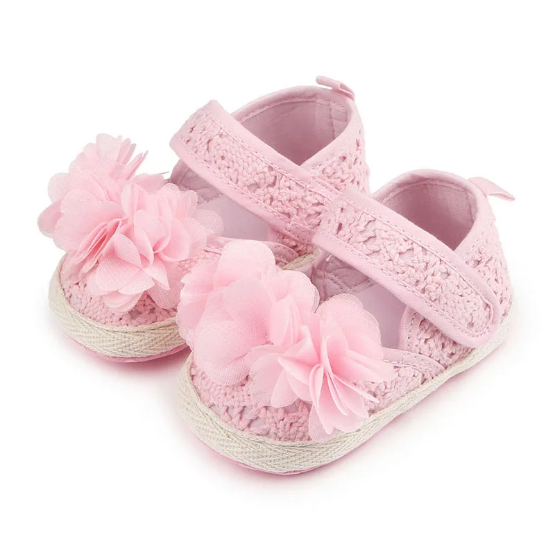 Cute Baby Girl Shoes Shallow Floral Design Fretwork First Step Soft