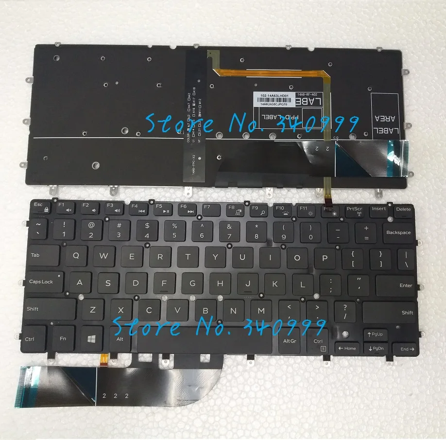 Бесплатная доставка новая клавиатура для Dell XPS 13 7547 7548 9333 9343 9350 с подсветкой|keyboard