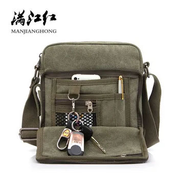 

Multi-functional Casual Messenger Bags Men Canvas Leisure Men Shoulder Bags Vintage Small Crossbody Satchel Bag For Men 1092-1