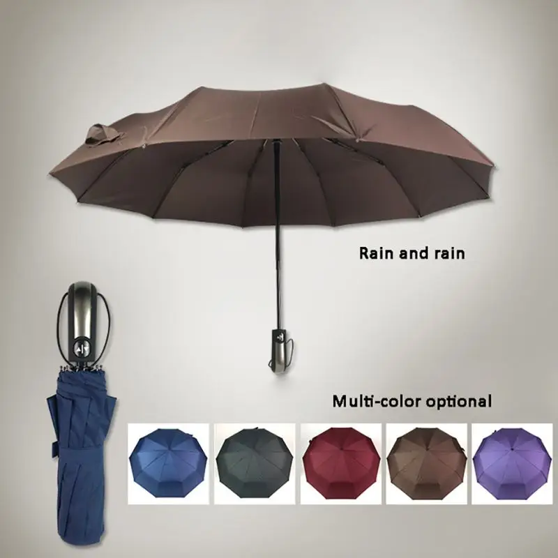Solid Easy Carry Sunshade Rain Gear Outdoor Umbrellas Ten Bone