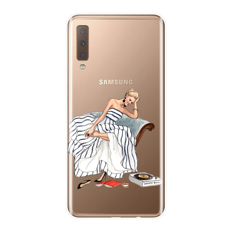 Мягкий чехол для телефона Samsung Galaxy A3 A5 A7 2016 2017 силиконовый мультяшный A6 A8 Plus 2018