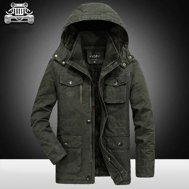 AFS ZDJP большой размер 8XL для 140 кг мужская зимняя куртка теплые плотные пальто Высокое качество мужские ветровки Верхняя одежда для мужчин