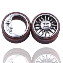 1 пара 8 мм-20 мм женские украшения для тела модные деревянные полые Солнцезащитные и лунные беруши Измерительные приборы седло телесный туннель пирсинг в уши расширитель