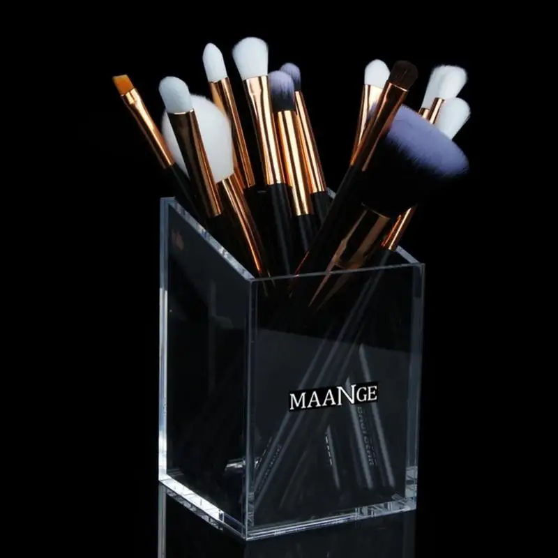 

Transparent Mermaid Makeup Brush Holder Acrylic Makeup Brush Set Case Makeup Brushes Organizer Container Cup Organizer