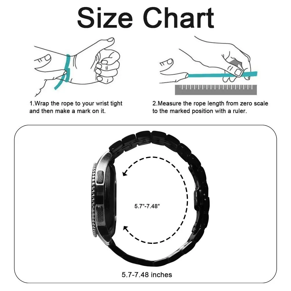 V-moro новейшие модные ремешки для часов для samsung gear S3 классический ремешок металлический браслет из нержавеющей стали gear S3 спортивные умные ремешки для часов