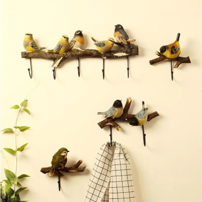 Wall Decorations Home Accessories Living Room Hanger Resin Bird Key Bedroom Kitchen Coat Wall Hanger Hooks Hat Purse Wall Stickers Aliexpress