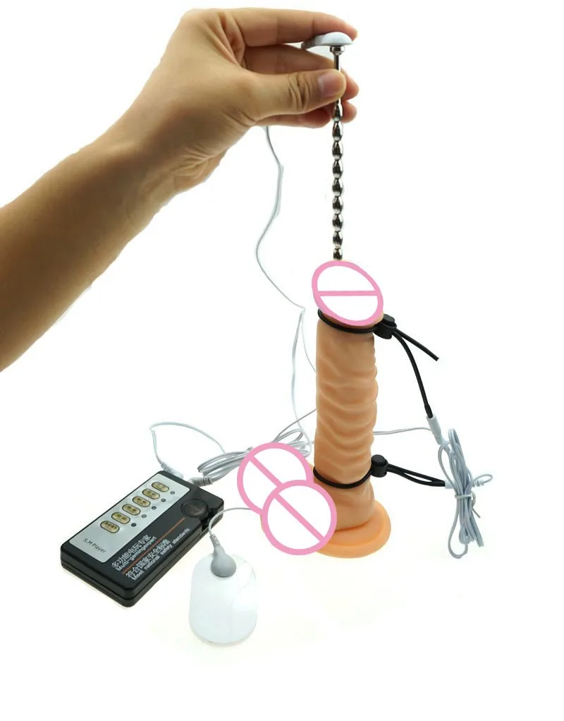 Male font b Penis b font Urethral Sound Chastity Plug Electric Shock Enlargement Stimulation Cock font