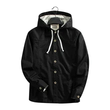 

Casual Mens Jacket High Quality Cotton linen Jacket solid black Jacket Men Coats Male Outerwear Overcoat Plus Size 170-185