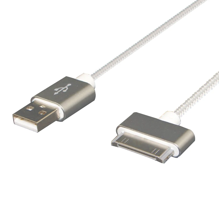 COOLSELL 1,5 м 30pin usb кабель для зарядки и передачи данных для iphone 4S ipad 2/3 красочные Алюминиевые плетеные провода высокого качества