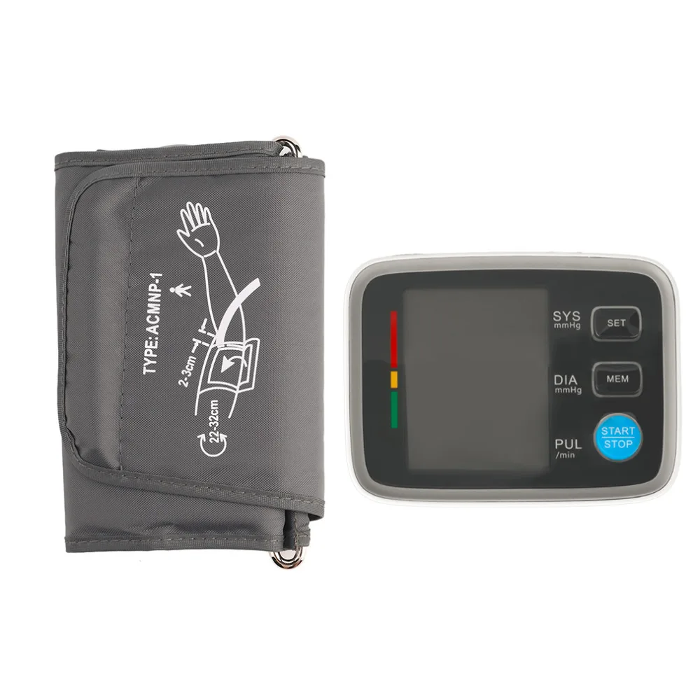 

High Quality Arm Blood Pressure Monitor Home Health Care Digital LCD Fully Automatic Upper Arm Style Heart Beat Rate Pulse Meter