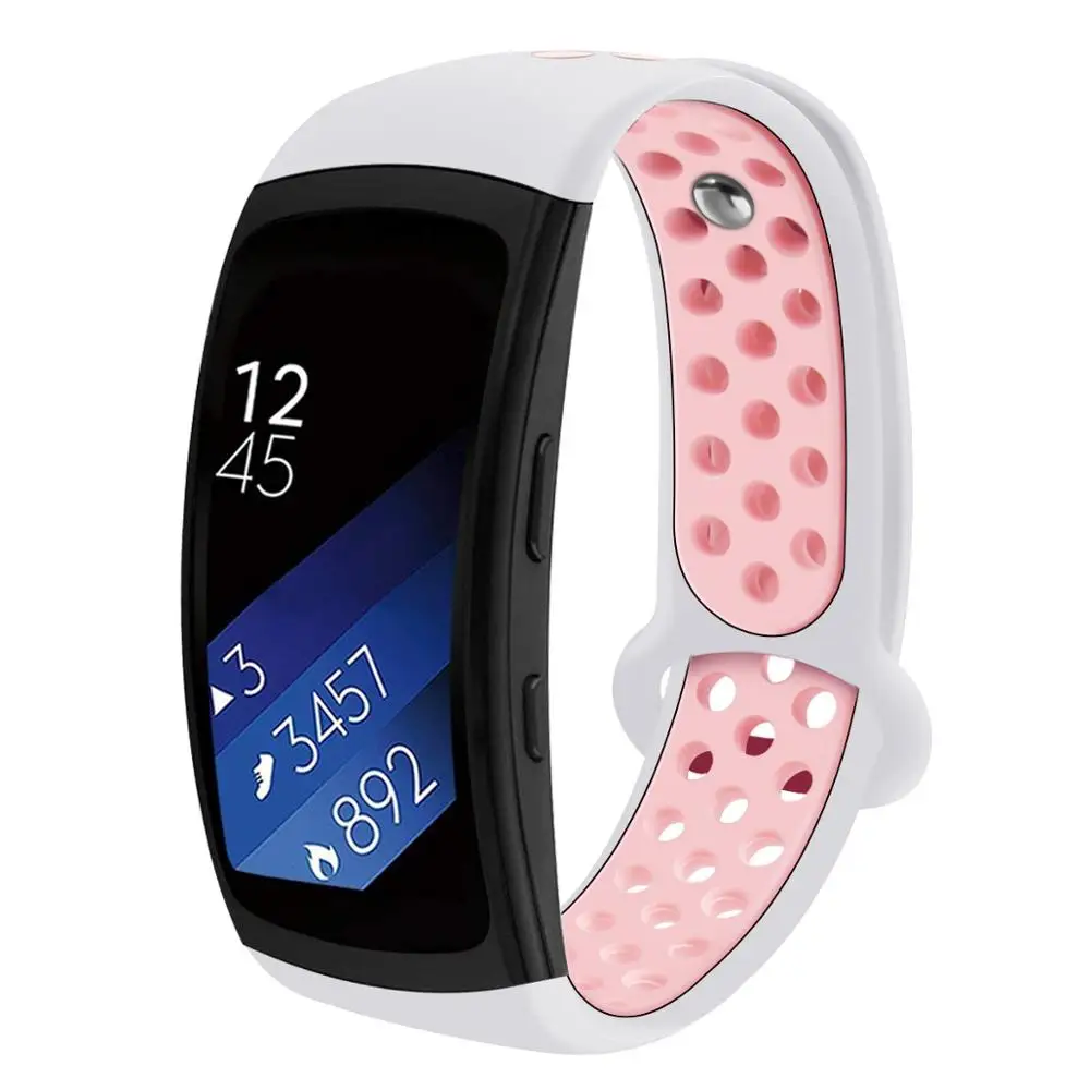 Силиконовый сменный ремешок для samsung gear Fit 2 SM-R360 Fit 2 Pro SM-R365 Watch - Цвет ремешка: White Pink