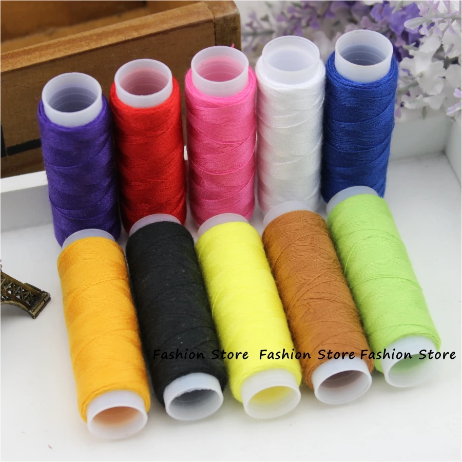 10 roll/lot, 160 yard/roll, Mixed Color Sewing Thread Spolyester,Thread