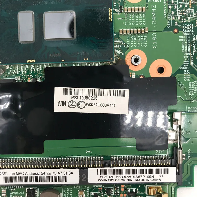 Материнская плата для ноутбука Lenovo Thinkpad YOGA 460 448.05106.0021 14283 2 FRU:00UP145 W/SR2EZ I7 6500U CPU 100%