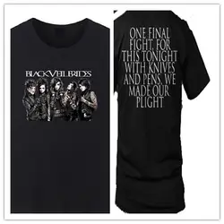 Для женщин футболка Black Veil Brides Энди 6 для девочек качество печати Футболка персонализированное Дамская мода рок-группа