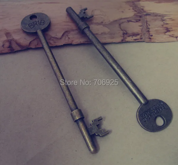 

10pcs/lot Antique bronze English Letter Key necklace charm pendant 19mmx93mm