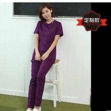 Индивидуальный дизайн с коротким рукавом женские медицинские наборы для скраба рабочая одежда для больниц одежда комбинезоны доктора хирургическая Униформа медицинские халаты