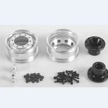 Пара переднего сплава широкие колеса(2) для 1/14 трактор, экскаватор грузовик Tamiya RC8WD 6x6 8x8 прицеп гусеничный RC SCANI MAN BENZ