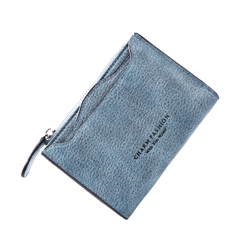

High Quality New Fashion Women Wallet Mini Coins Purses PU Leather Soft Solid Girl Cards Holders Pockets Zipper Female Wallets